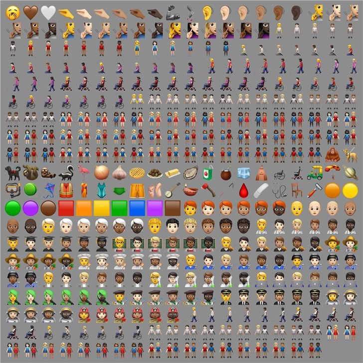 苹果ios 13.2中所有398个新emoji表情